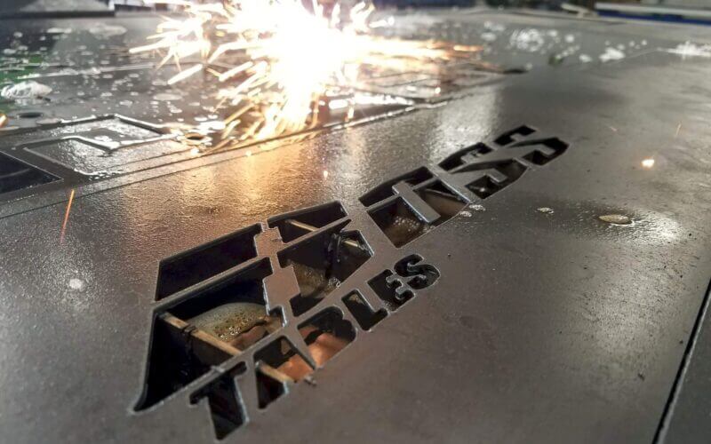 Boss Tables cutting on a cnc plasma table